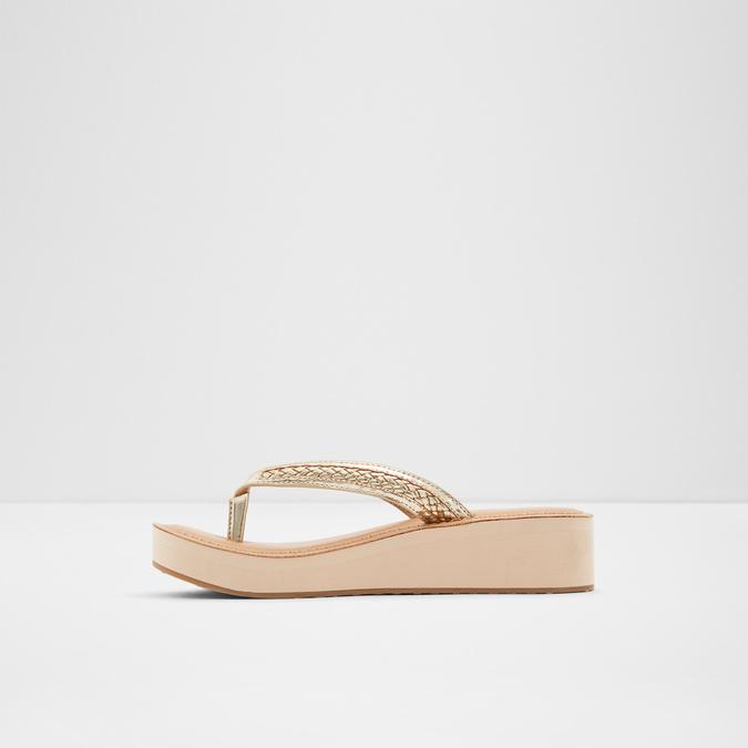 Unarawiel Women's Gold Sandals image number 2