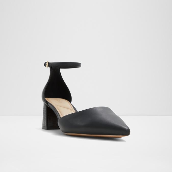 Uneral Women's Black Block Heel Shoes image number 4