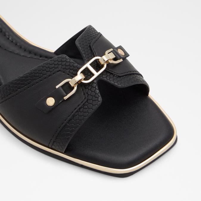 Jeannie Women's Black Flat Sandals image number 5