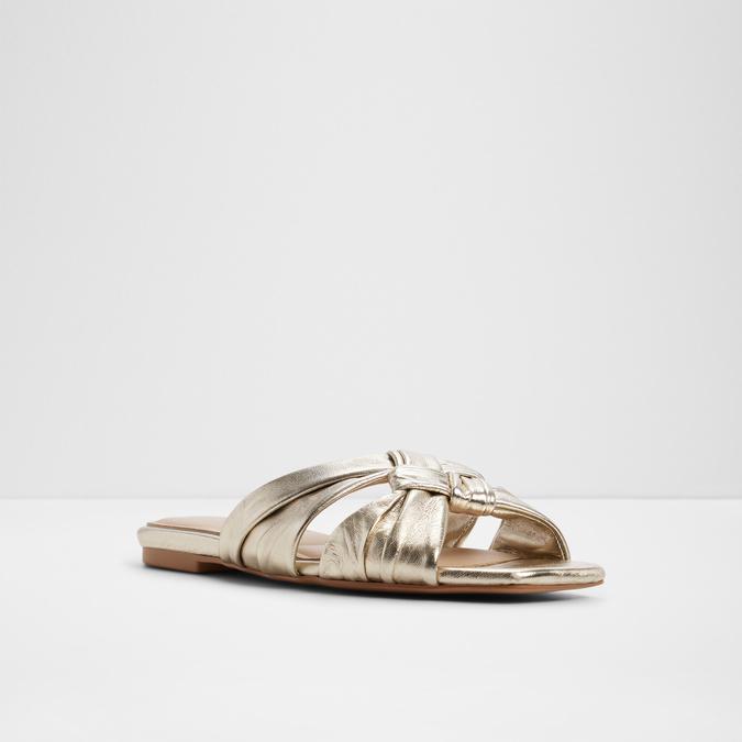 Henrielle-Inn Women's Gold Flat Sandals image number 4