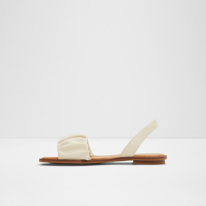 Brelden Women's White Flat Sandals image number 3