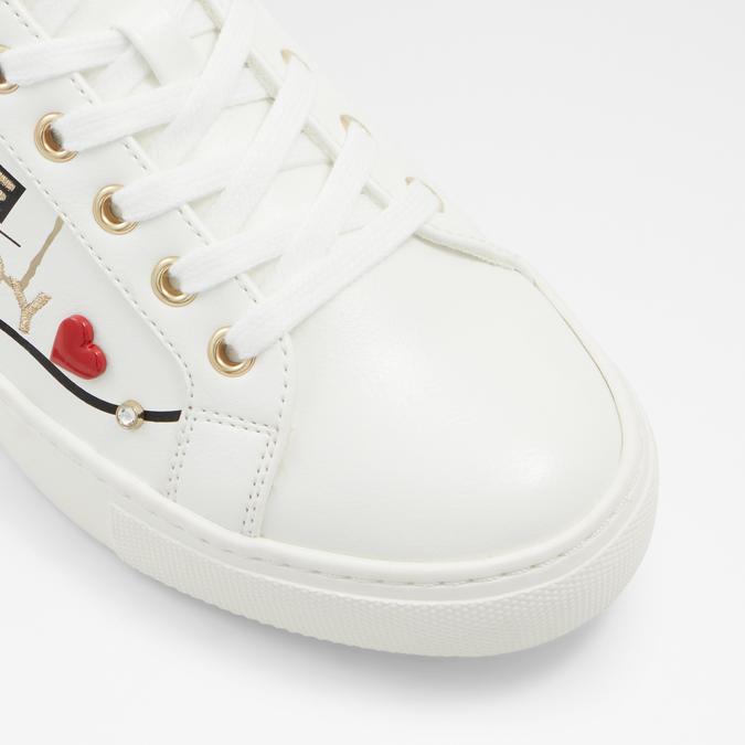 Lovestory Women's White Sneakers image number 5
