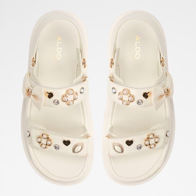 GEMIMAA White Women Sandals image number 5