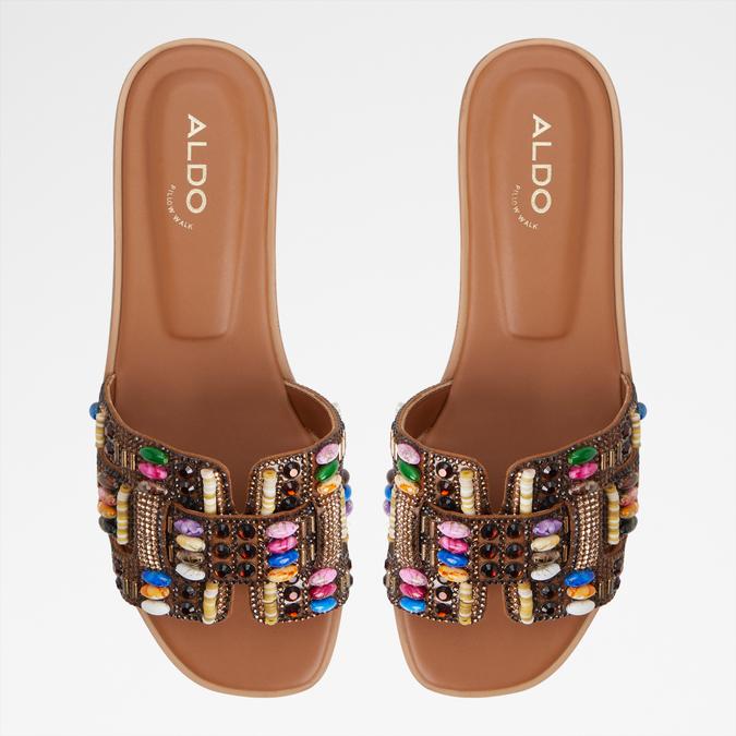 Elenya-In Women's Brown Flat Sandals image number 3
