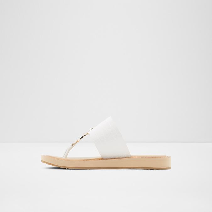 Aldo white flip flops deals