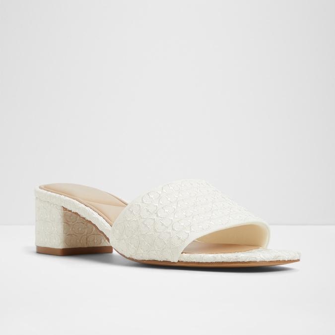 Claudina Women's Beige Block Heel Sandals image number 4