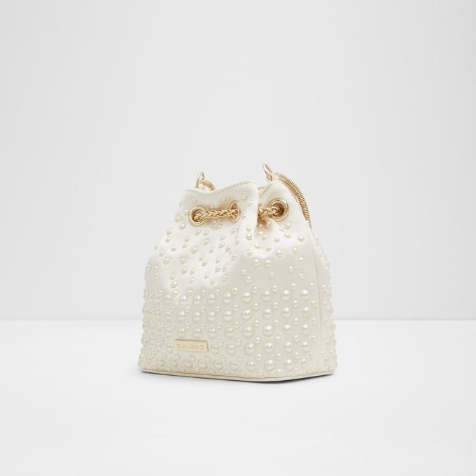 Pearlily Women's White Bucket Bag