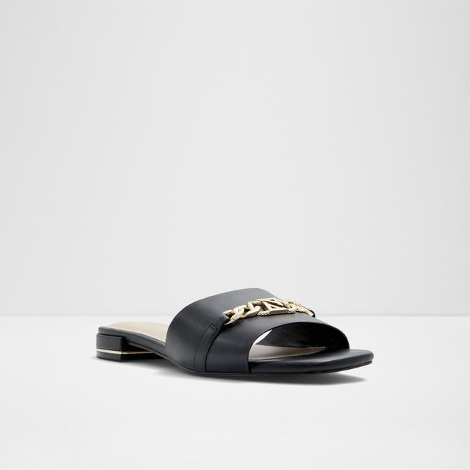 Emina Women's Black Flat Sandals image number 4