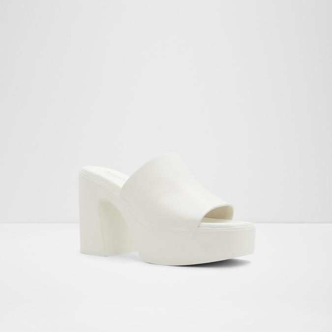 Maysee Women's White Block heel Sandals image number 4