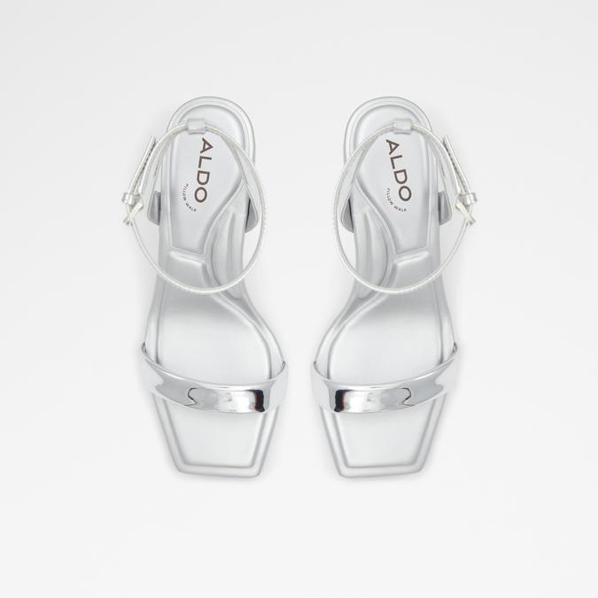Aurorai Women's Silver Block Heel