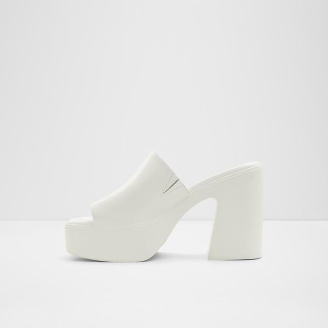 Maysee Women's White Block heel Sandals image number 3