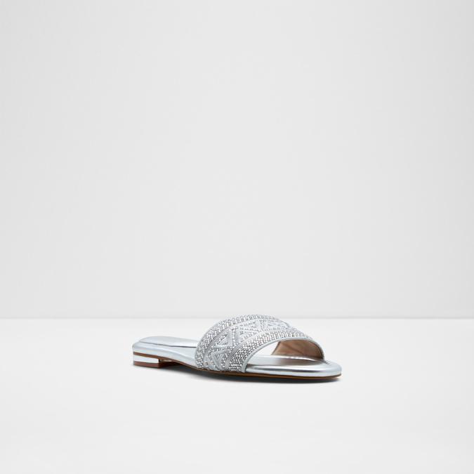 Ghalia Women's Silver Flat Sandals image number 4