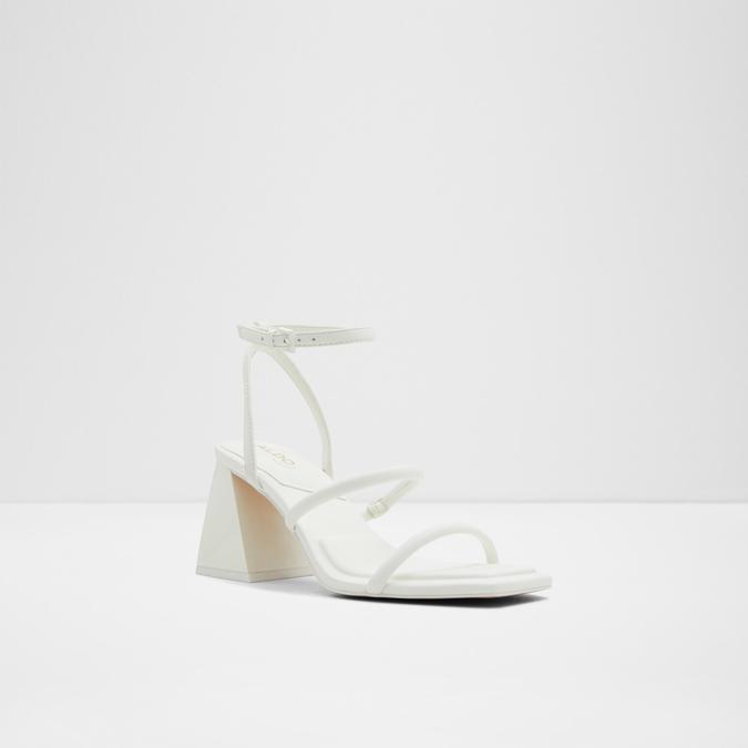 Miran Women's White Block Heel Sandals image number 3