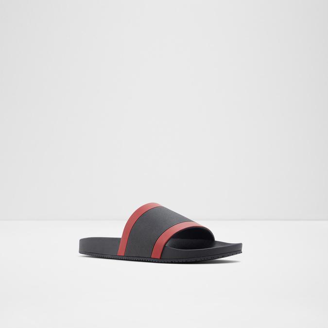 Bralelian Men's Black Single Strap Sandals image number 3