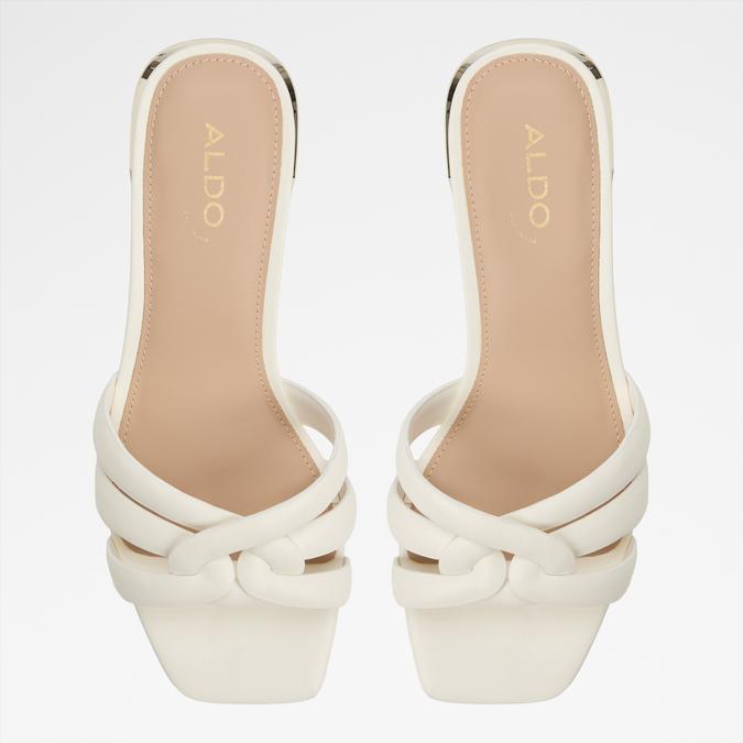 Hanne-In Women's White Block Heel Sandals