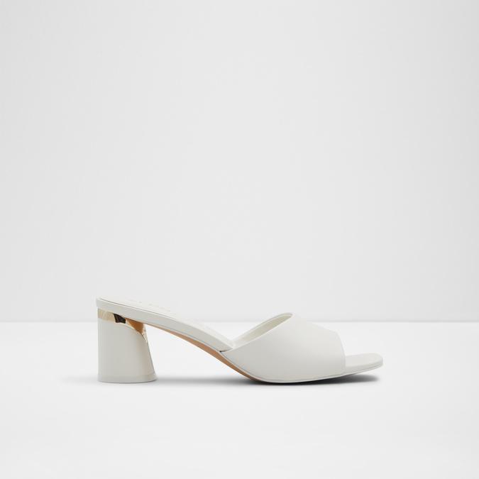 Par Women's White Block Heel image number 0