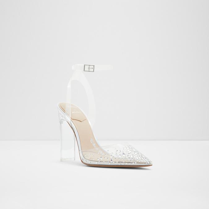 Glassslipper Women's Clear Block Heel Shoes image number 3