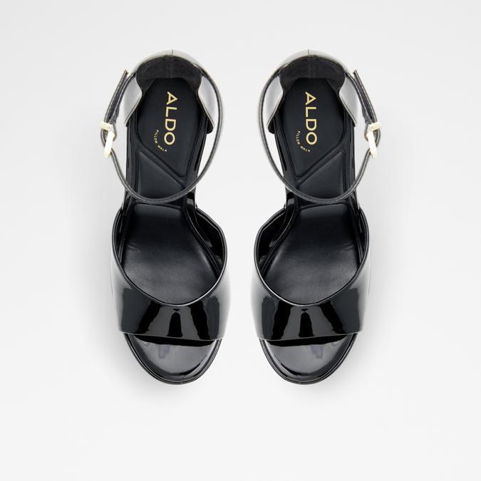 Nissa Women's Black Block Heel Sandals image number 1