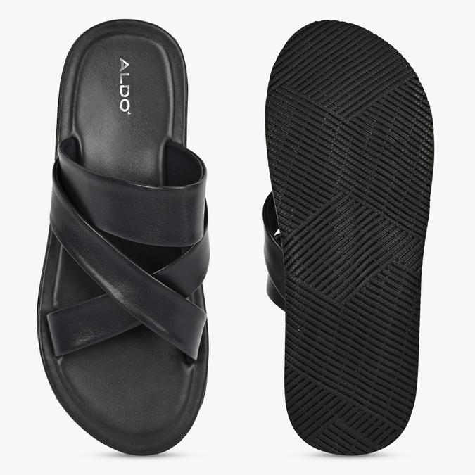 ZAHIR-IND Navy Men Cross Strap Sandals image number 3