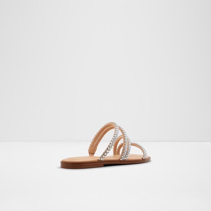 Triton Women's Silver Flat Sandals image number 3