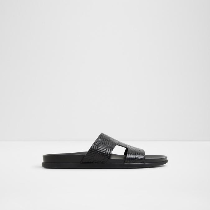 Mondi-In Men's Black Single Strap Sandals