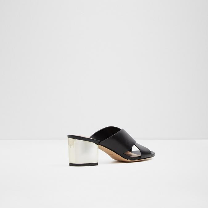Larusa Women's Black Block Heel Sandal image number 2
