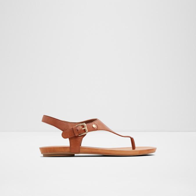 Mecia Women's Cognac Flat Sandals image number 0