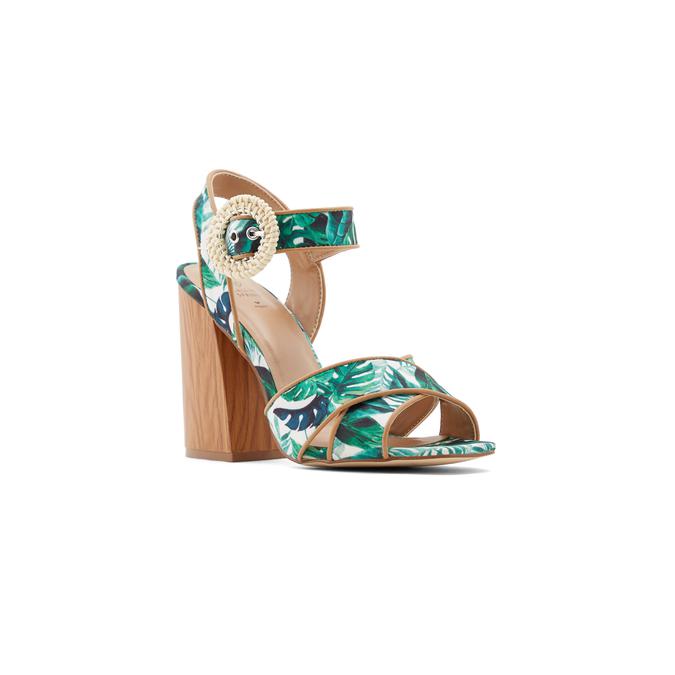 Celiaa Women's Green Heeled Sandals image number 3