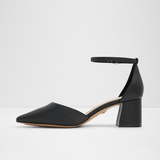 Uneral Women's Black Block Heel Shoes image number 3