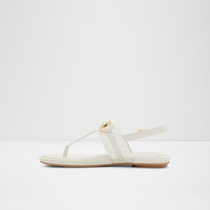 Tany Women's White Flat Sandals image number 3
