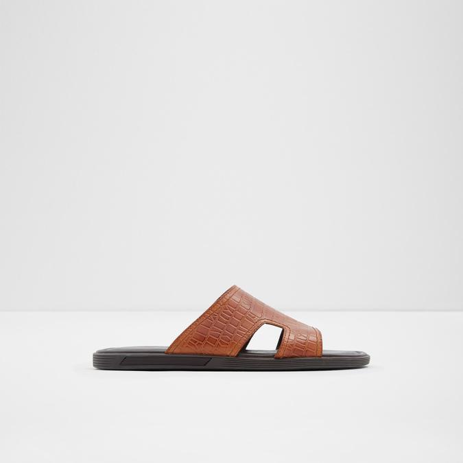 Sevoewien Men's Cognac Single Strap Sandals image number 0