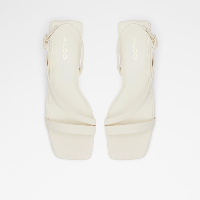 Maissy Women's White Block Heel Sandal image number 1