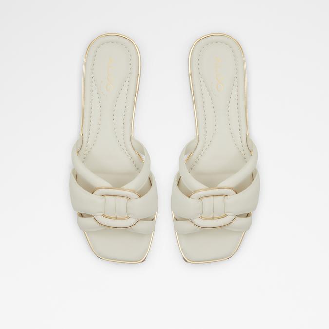 Yesenia Women's White Flat Sandals image number 1