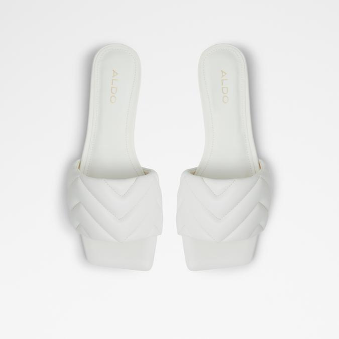 Moniq Women's White Flat Sandals image number 1