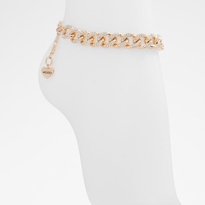Woiwiel Women's Clear On Gold Anklet image number 0
