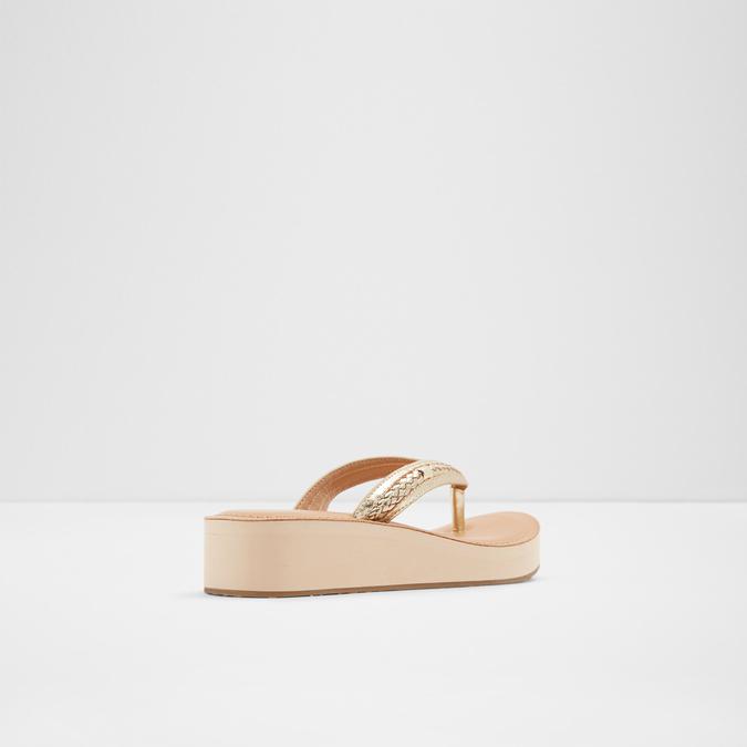 Unarawiel Women's Gold Sandals image number 1