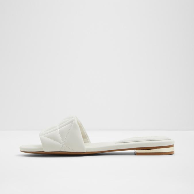 Sundown Women's White Flat Sandals image number 3