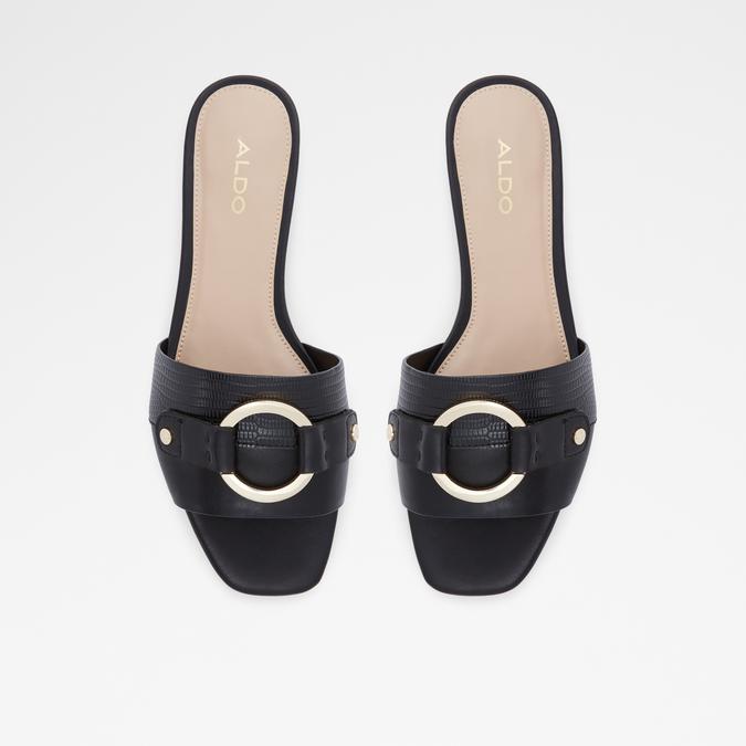 Cadesa Women's Black Flat Sandals image number 1