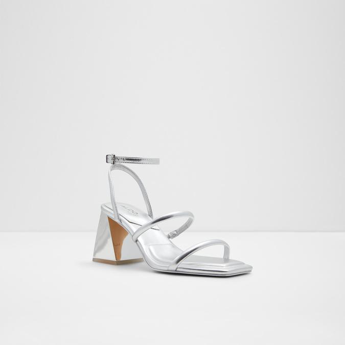 Miran Women's Silver Block Heel Sandals image number 3