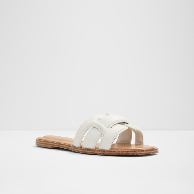 Elenaa Women's White Flat Sandals image number 5