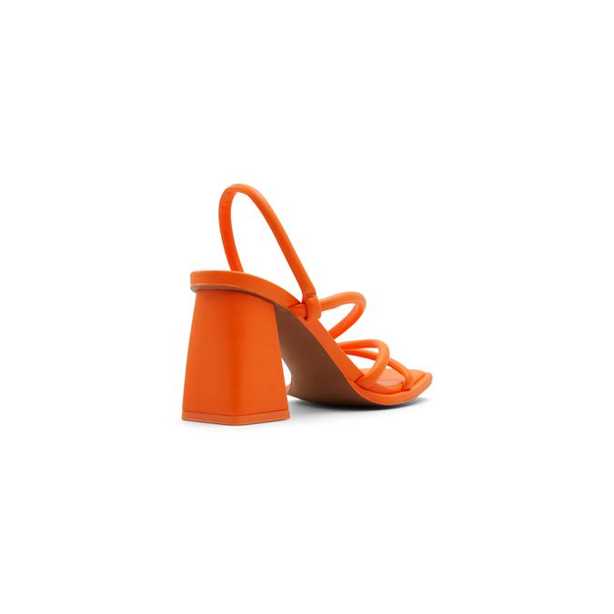 Luxe Women's Orange Block Heel Sandals image number 3