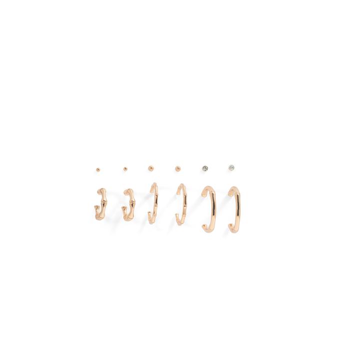 Trolver Women's Clear On Gold Earrings