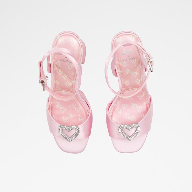 Barbiepltfm Women's Medium Pink Block Heel Sandals image number 2