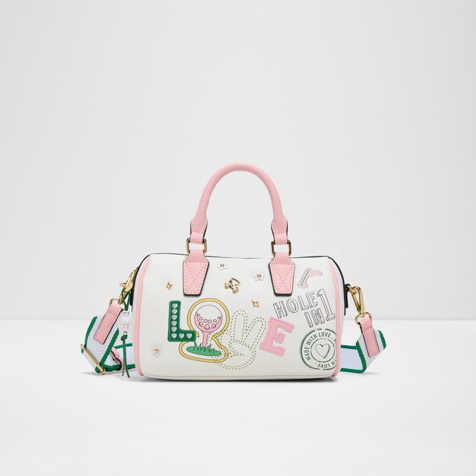 Fisney Women's White Barrel Bag image number 0