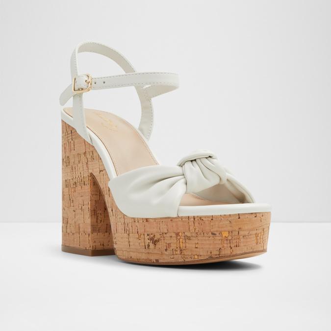 Ulialdan-In Women's White Block Heel Sandals image number 4