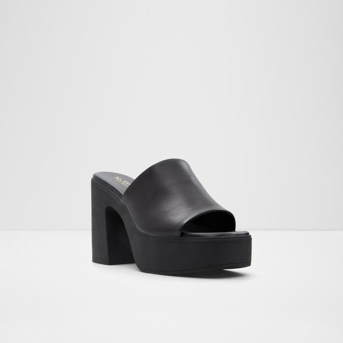 Maysee Women's Black Block Heel Sandals image number 4