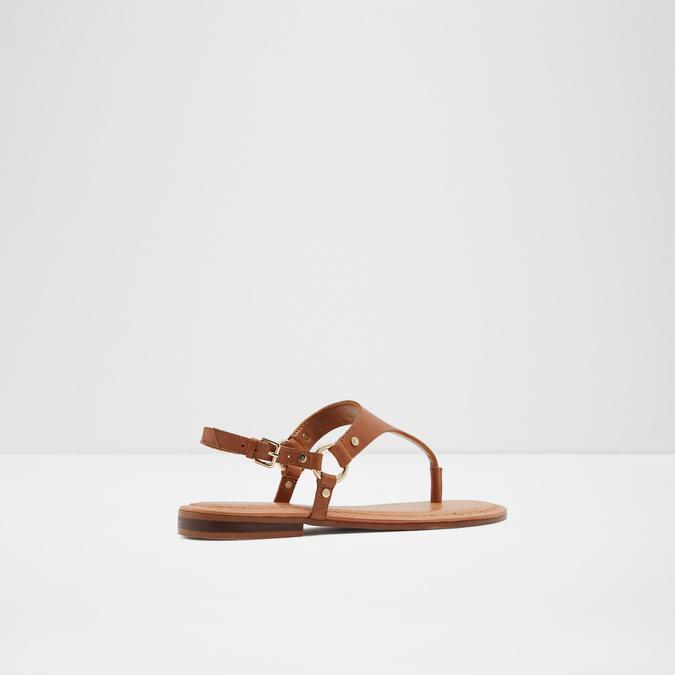 Elubrylla Women's Cognac Flat Sandals image number 2