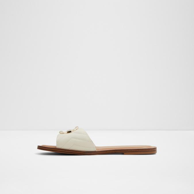 Qelajar Women's White Flat Sandals image number 3