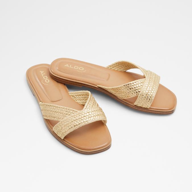 Caria Women's Gold Flat Sandals