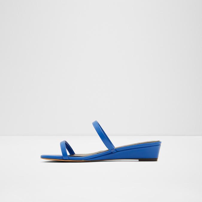 Giannina Women's Open Blue Flat Sandals image number 2